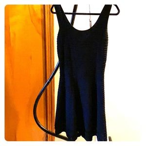 Black knit dress